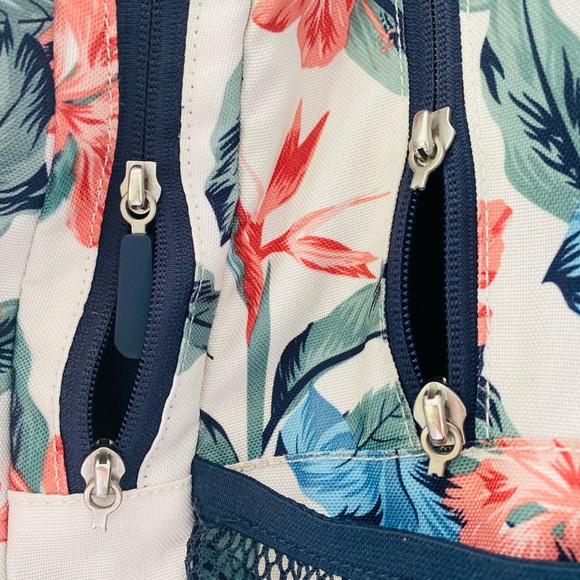 Pottery Barn Teen Roxy Sun Soaked Floral Backpack Large 17"H #9903G - Picture 3 of 14